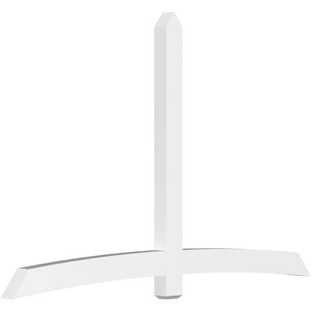 Ekena Millwork Bellingham Architectural Grade PVC Gable Bracket, 108"W x 67 1/2"H x 4"D x 6"F, 15/12 Pitch GBP108X68X0406BEL00